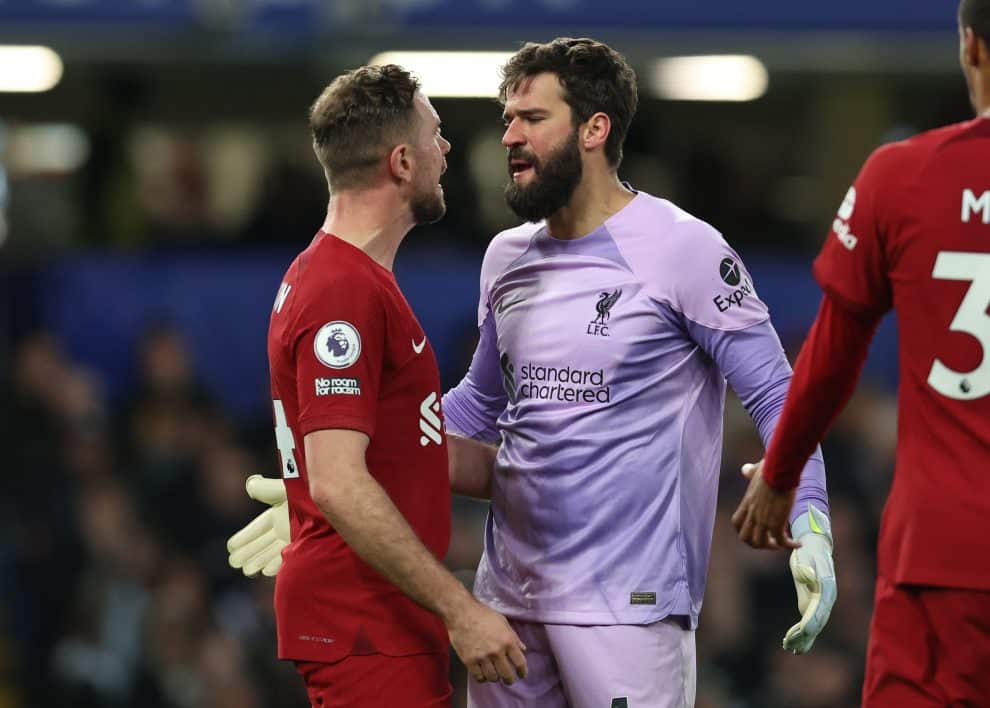 Henderson Row with Alisson Stems from Liverpool &lsquo;Frustration&rsquo; with Recent Results