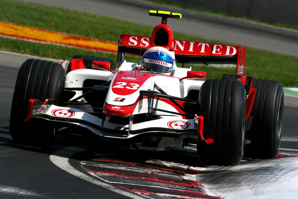 Sato driving for Super Aguri F1 in Canada 2007