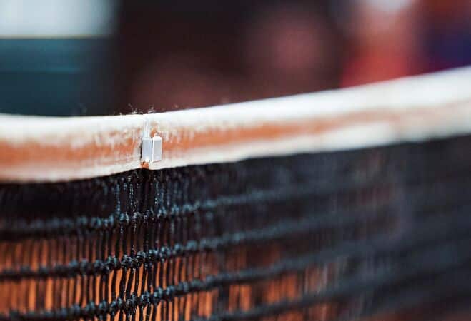 Net sensor fixed at the tennis net to indicate the touch of the ball, Symbol, Illustration, Feature, at the Tennis Grand Prix Porsche Ladies WTA in Stuttgart , April 24, 2019. Photo : Peter Schatz / Pixathlon / Icon Sport