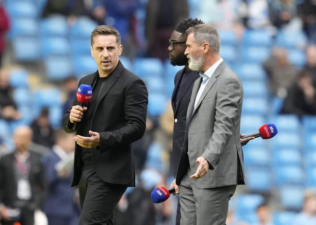 Sky Sports pundits Gary Neville Micah Richards Roy Keane